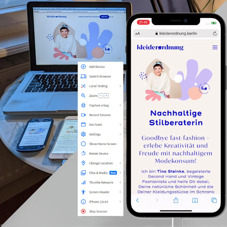 Website-Test auf diversen Geräten